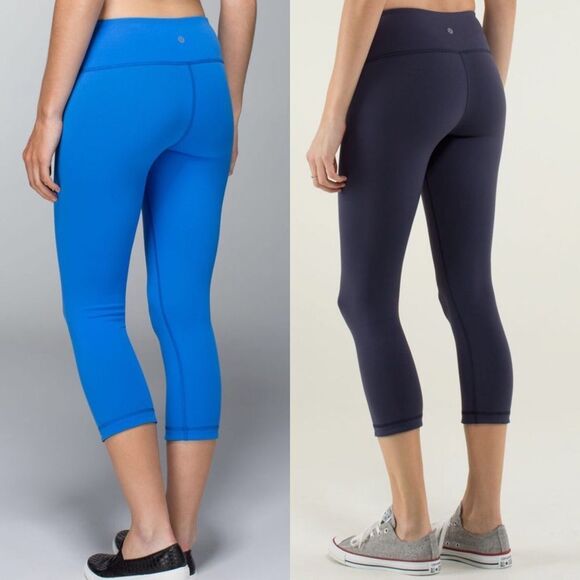 🍋Lululemon Cropped Reversible Leggings - Picture 1 of 7